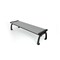 Frog Furnishings Gray 5' Heritage Backless Bench with Black Frame PB 5GRABFHERBAC - alternate 1